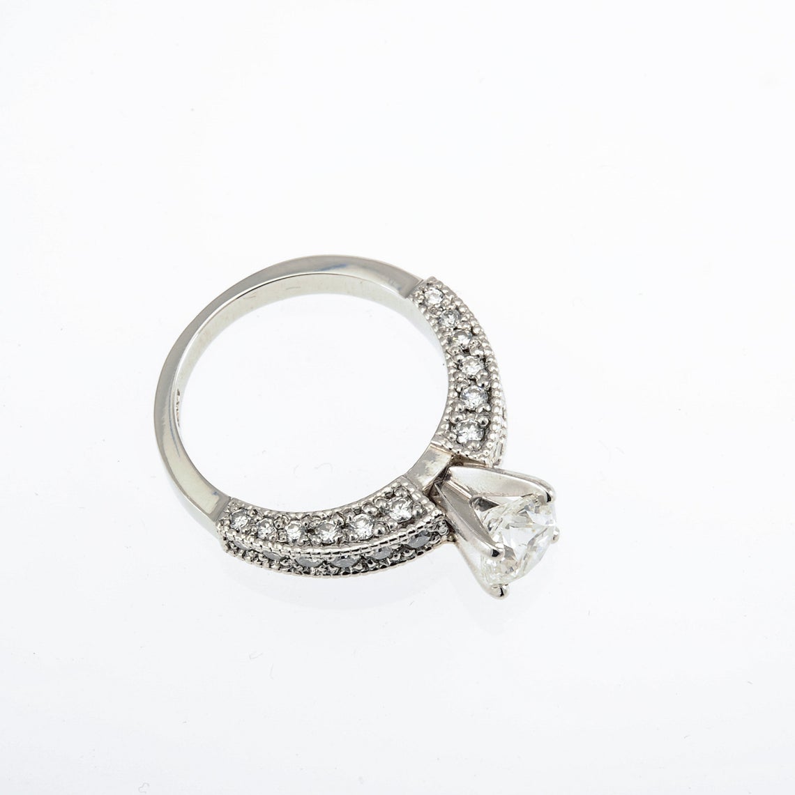 Platinum IGI Certified Brilliant Cut Diamond Solitaire Ring