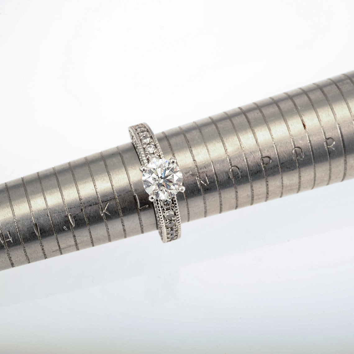 Platinum IGI Certified Brilliant Cut Diamond Solitaire Ring