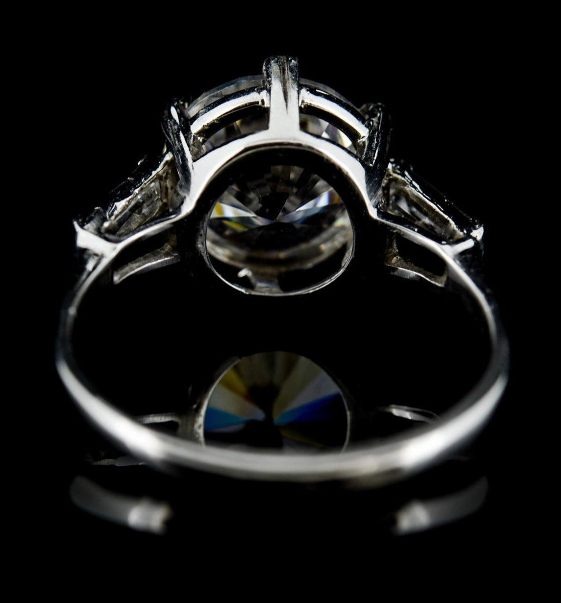 Platinum Diamond and Cubic Zirconia Dress Ring