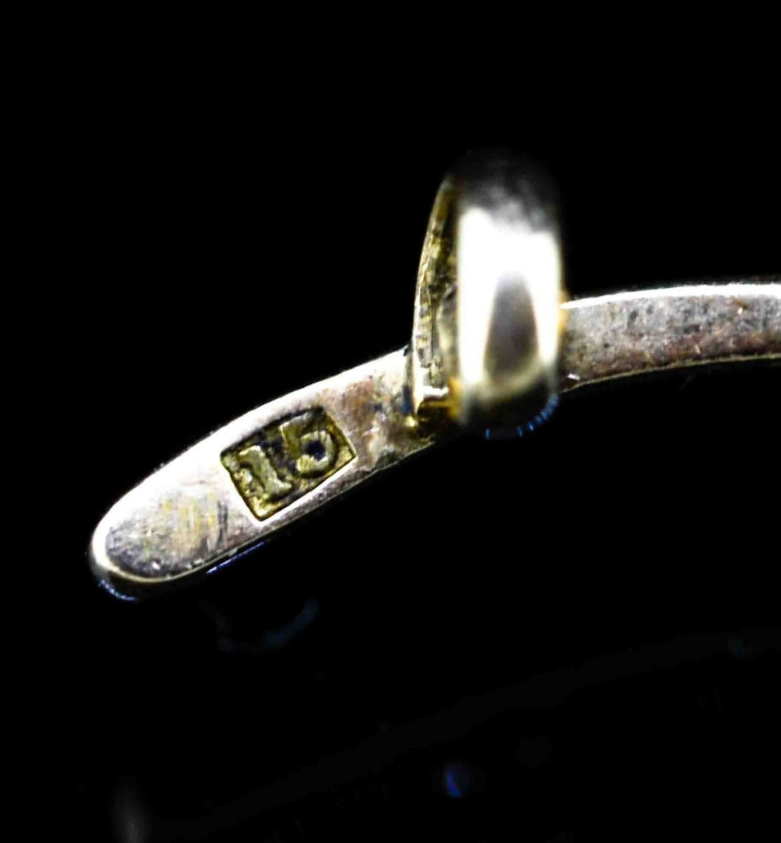 Edwardian 15ct Yellow Gold Turquoise Bar Brooch