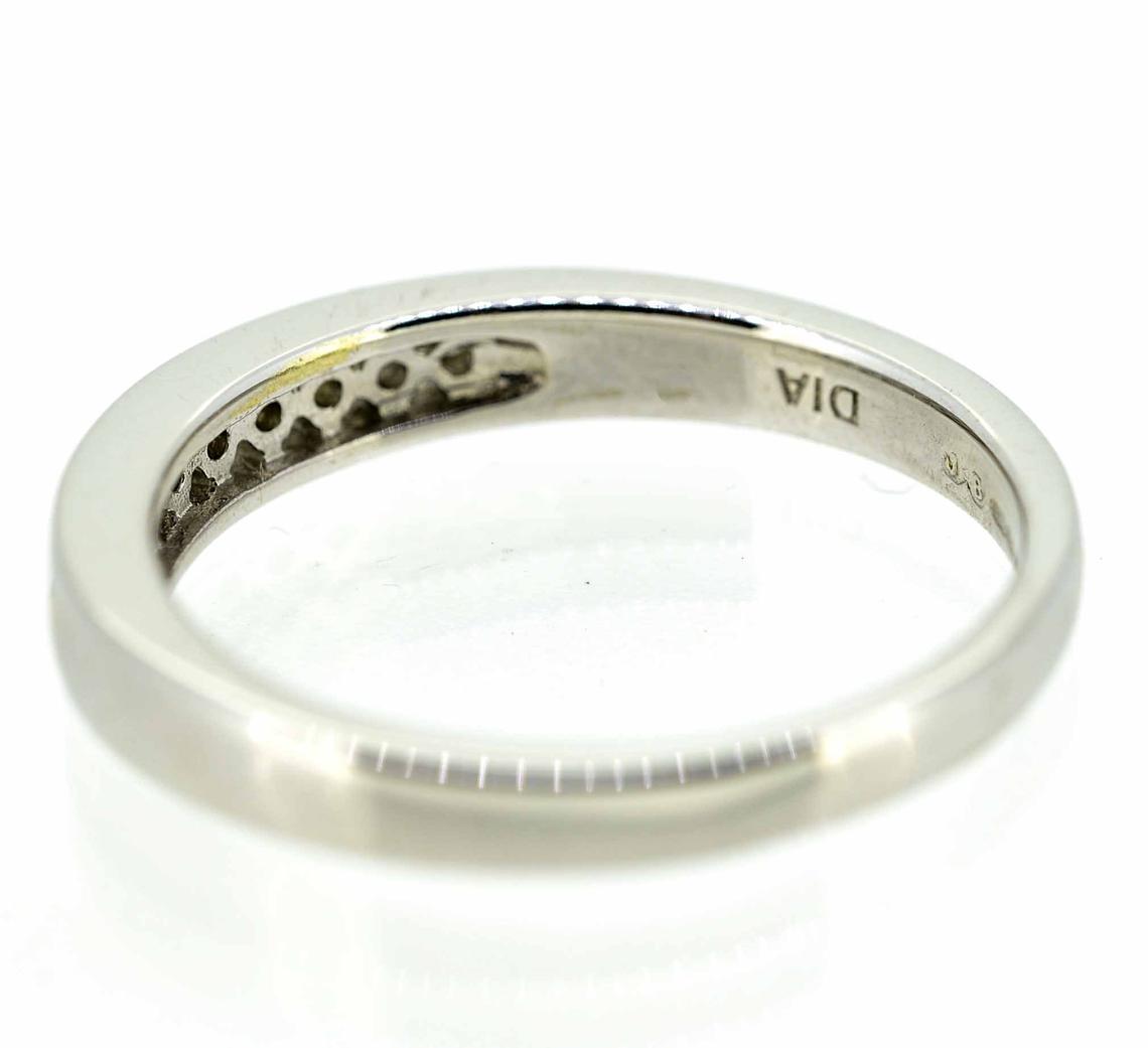 9ct White Gold Diamond Half Eternity Ring