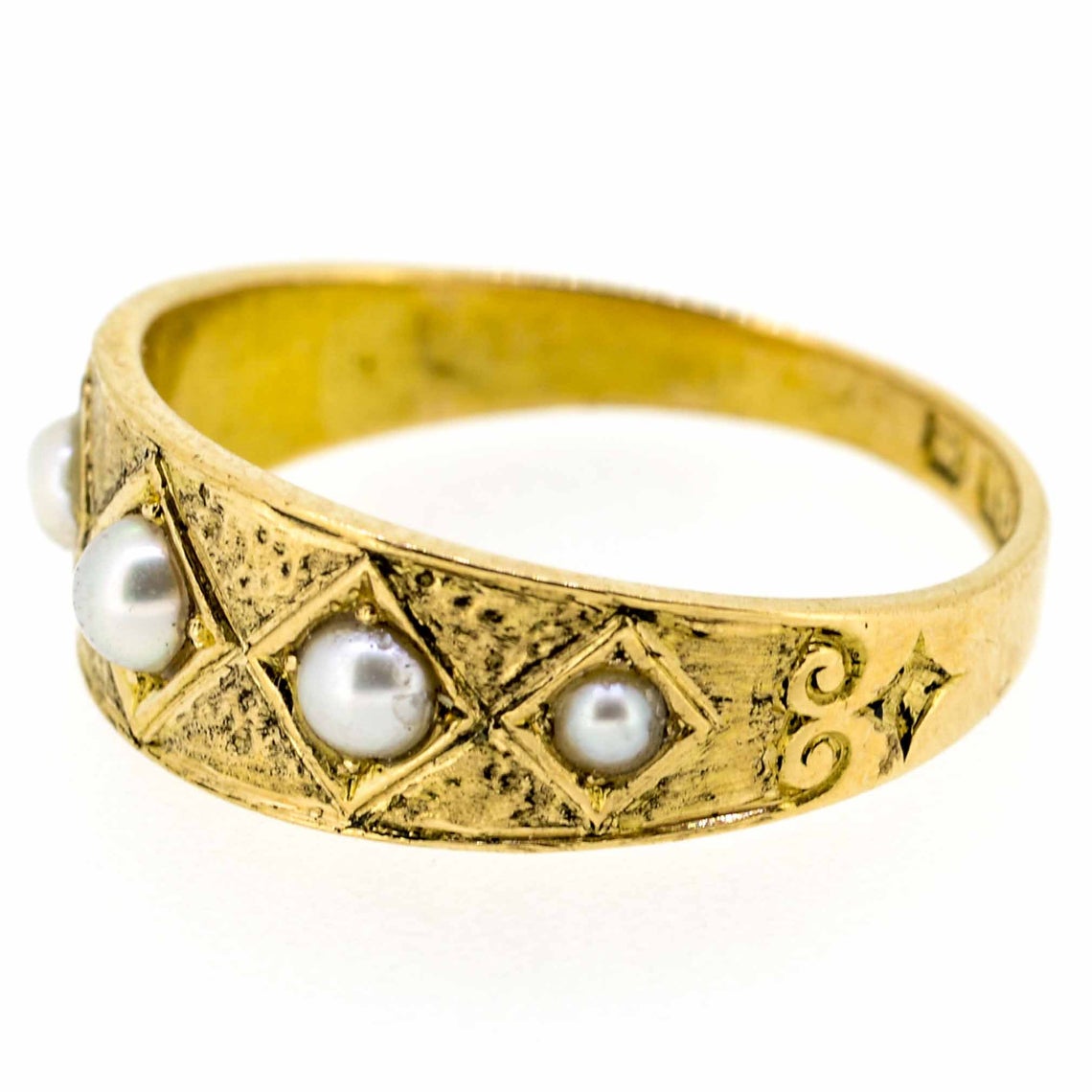 Victorian 18ct Yellow Gold Pearl Ring