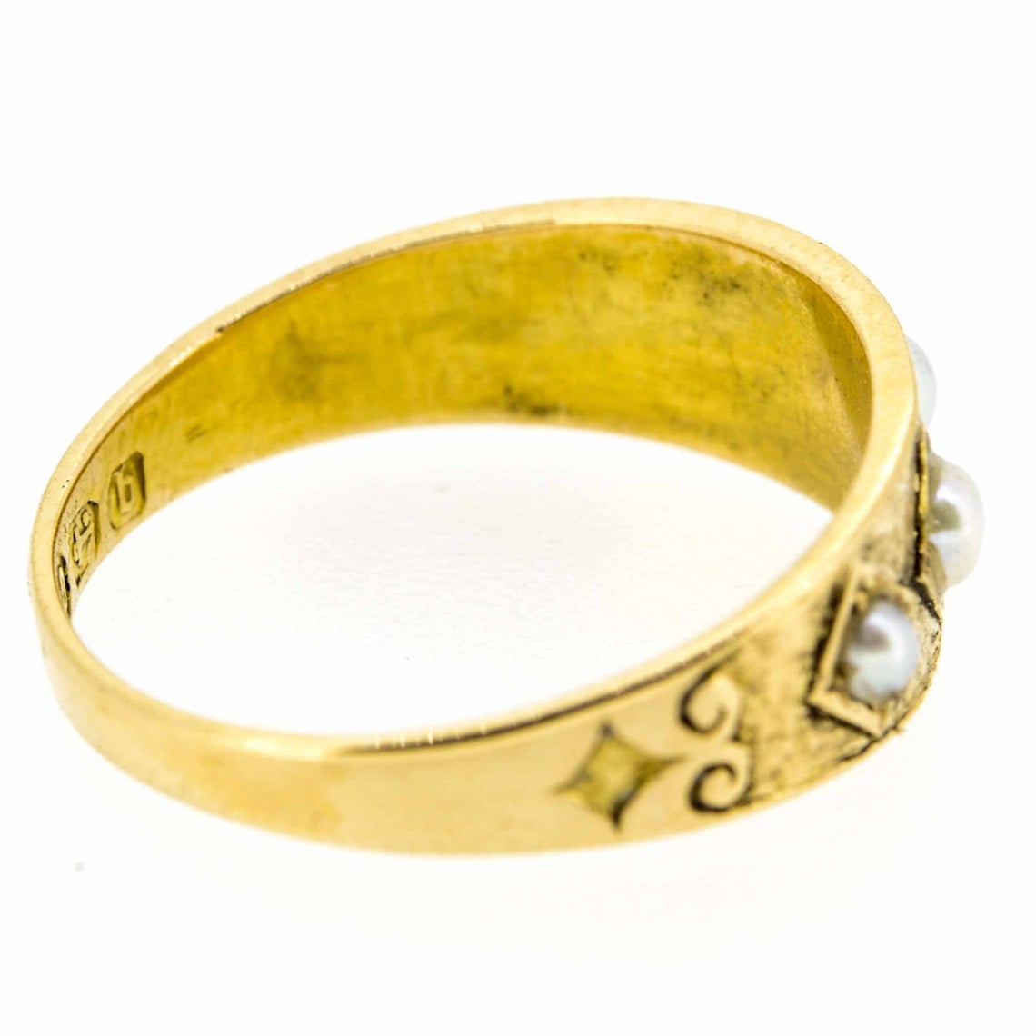 Victorian 18ct Yellow Gold Pearl Ring