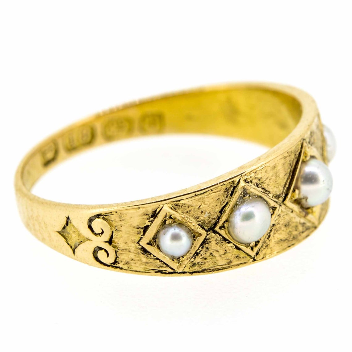 Victorian 18ct Yellow Gold Pearl Ring