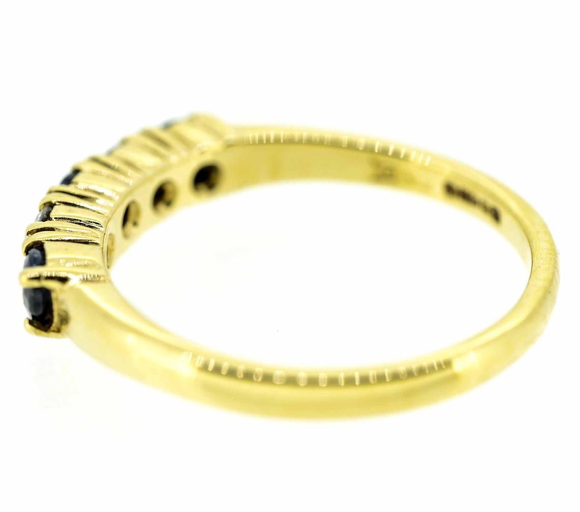 18ct Yellow Gold Sapphire And Diamond Five Stone Ring