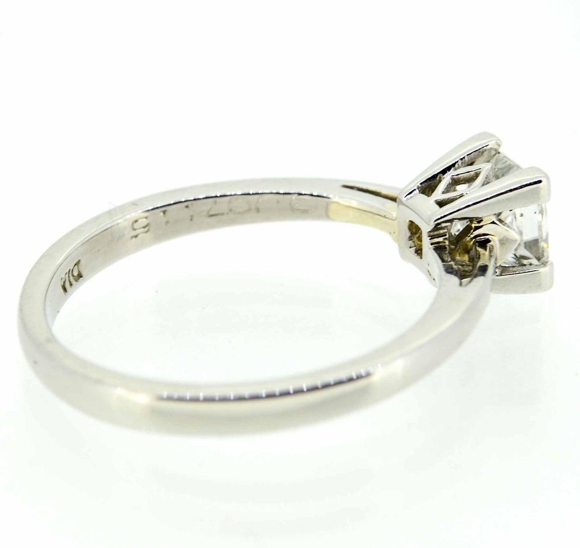 Platinum Princess Cut Diamond Single Stone Ring