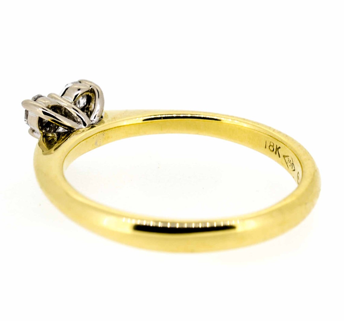 18ct Yellow Gold Diamond Heart Cluster Ring