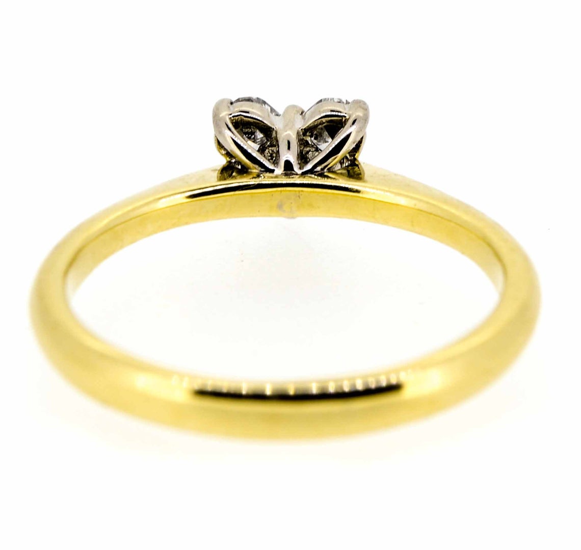 18ct Yellow Gold Diamond Heart Cluster Ring