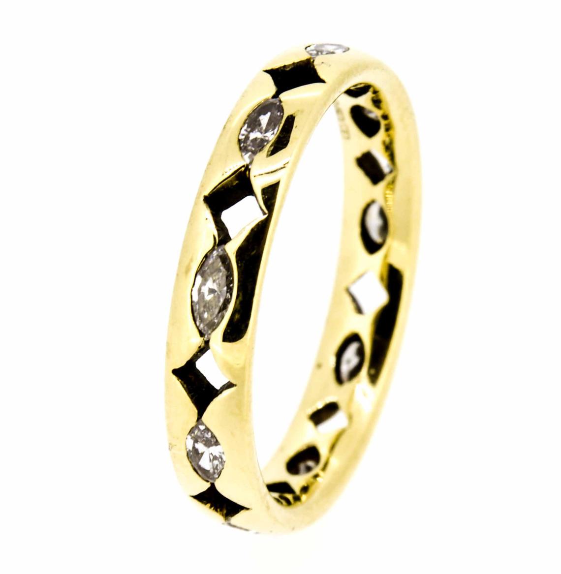 18ct Yellow Gold Diamond Full Eternity Ring
