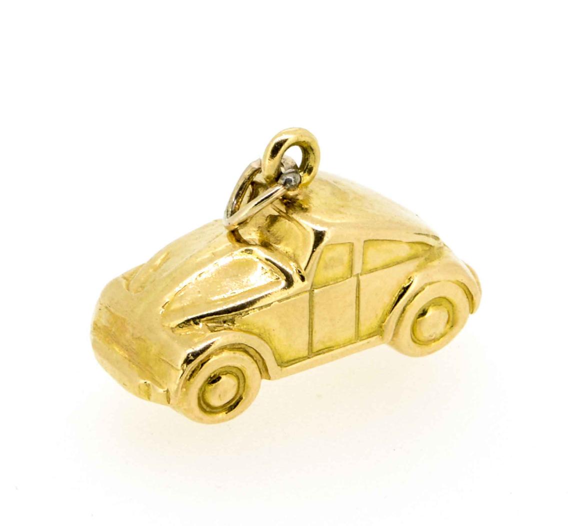 1960s 14ct Gold Beetle Car Charm/Pendant