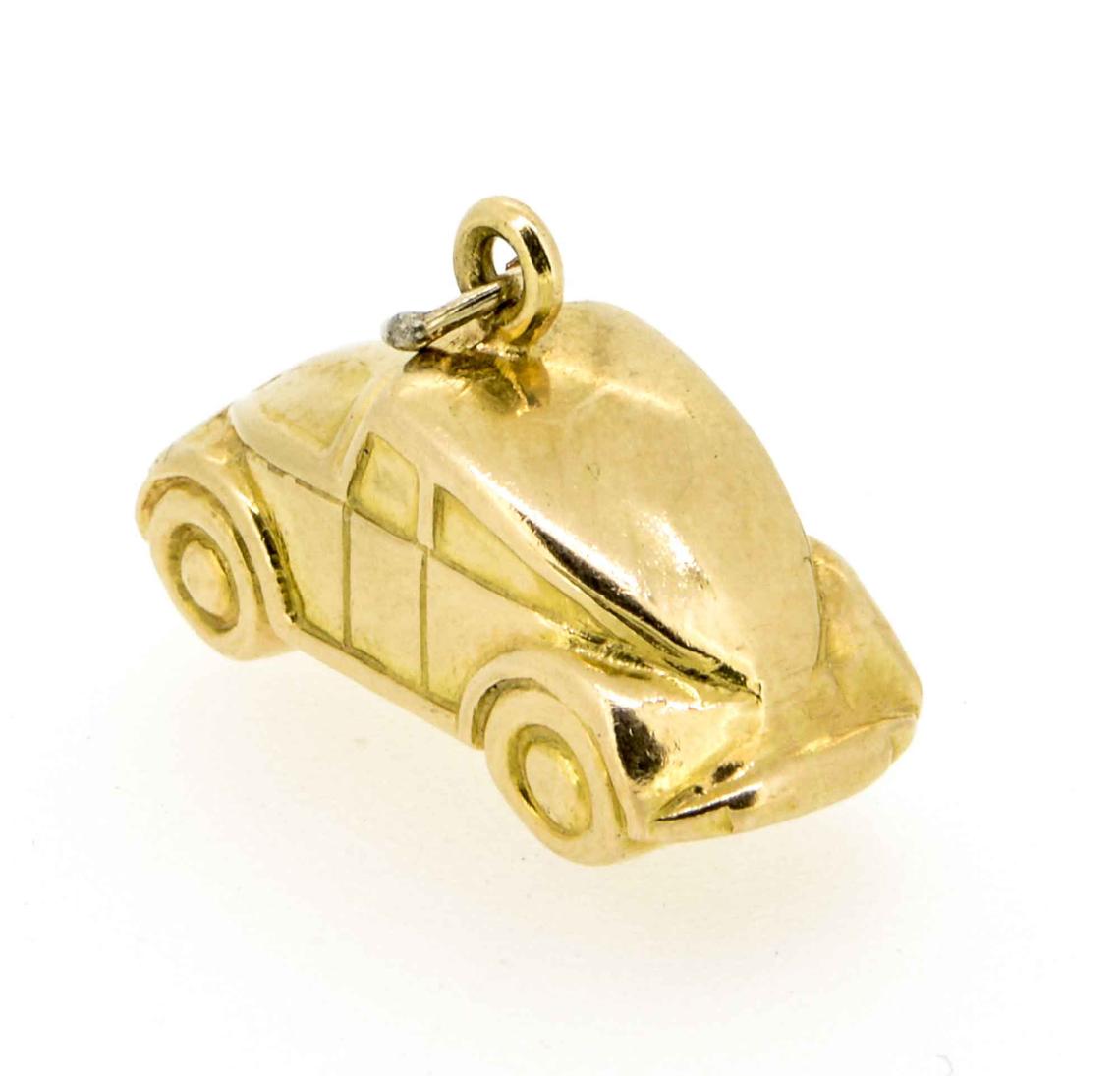 1960s 14ct Gold Beetle Car Charm/Pendant