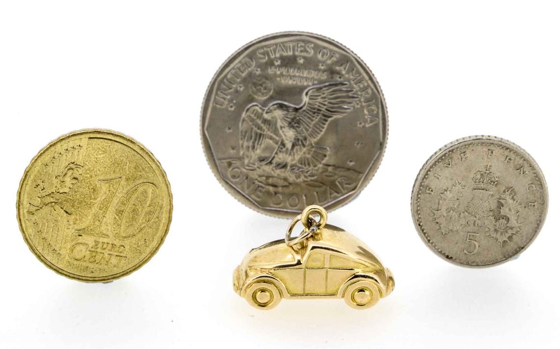 1960s 14ct Gold Beetle Car Charm/Pendant