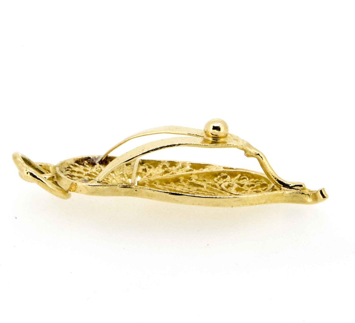 1960s 18ct Gold Sandal Novelty Charm/Pendant