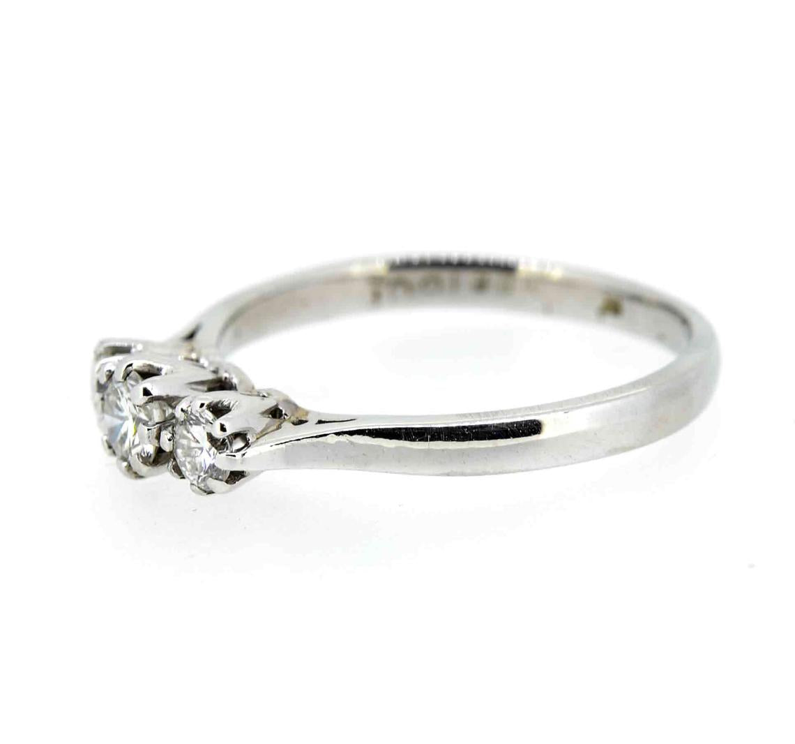 18ct White Gold Three Stone Diamond Ring