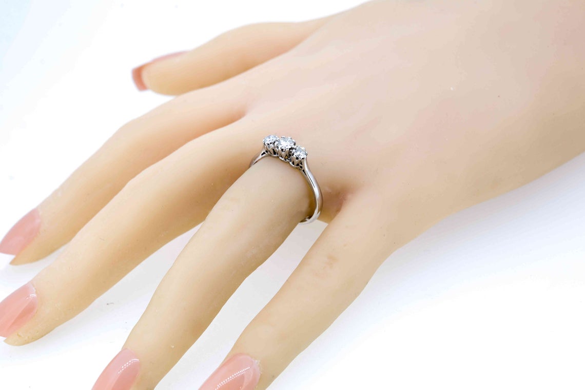 18ct White Gold Three Stone Diamond Ring