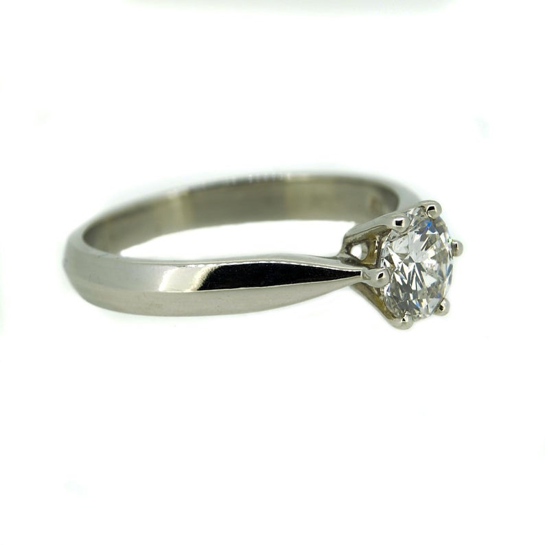 Platinum Brilliant Cut Diamond Solitaire Ring 0.58ct