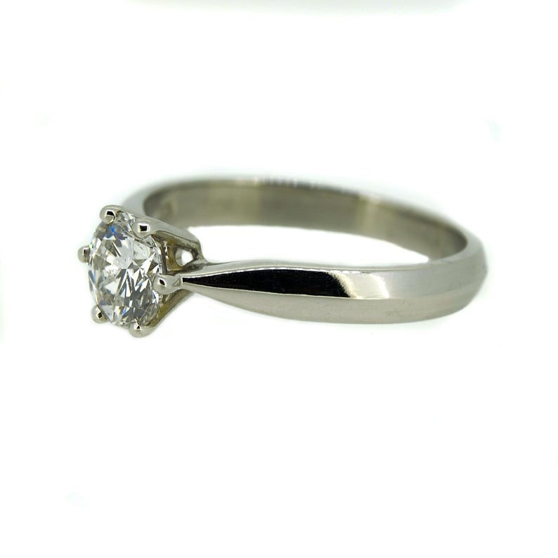 Platinum Brilliant Cut Diamond Solitaire Ring 0.58ct