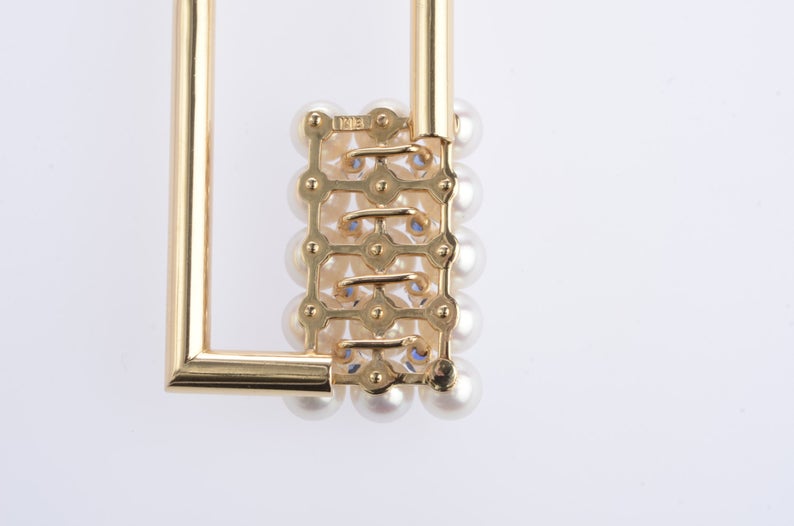 1960s 18ct Akoya Pearl and Sapphire Pendant