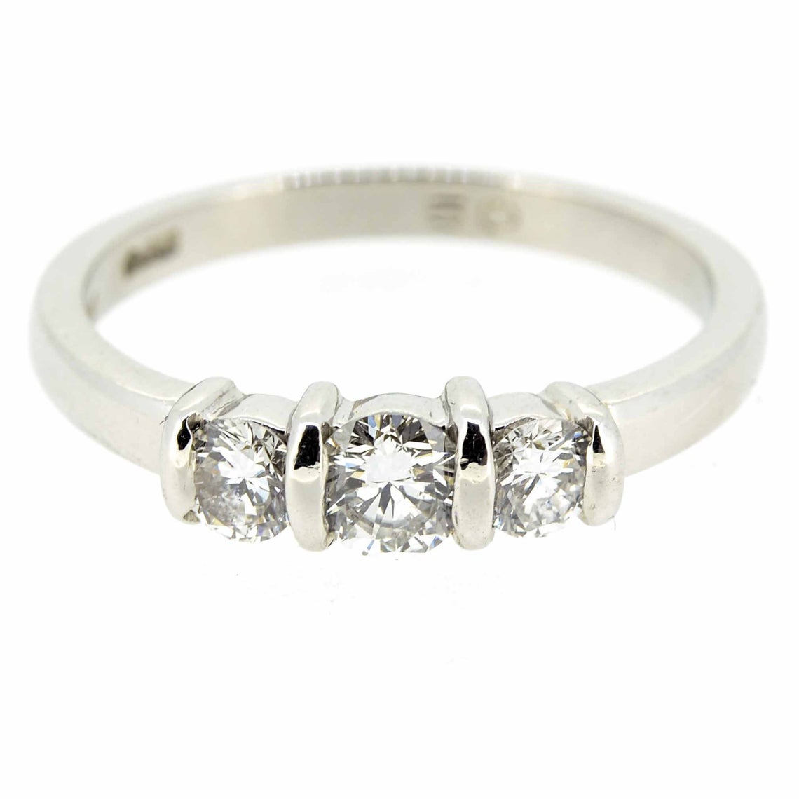 Platinum Diamond Three Stone Ring