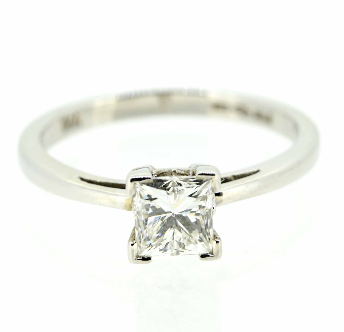 Platinum Princess Cut Diamond Single Stone Ring