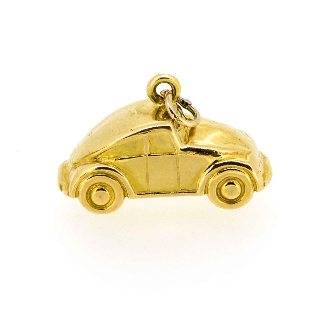 1960s 14ct Gold Beetle Car Charm/Pendant