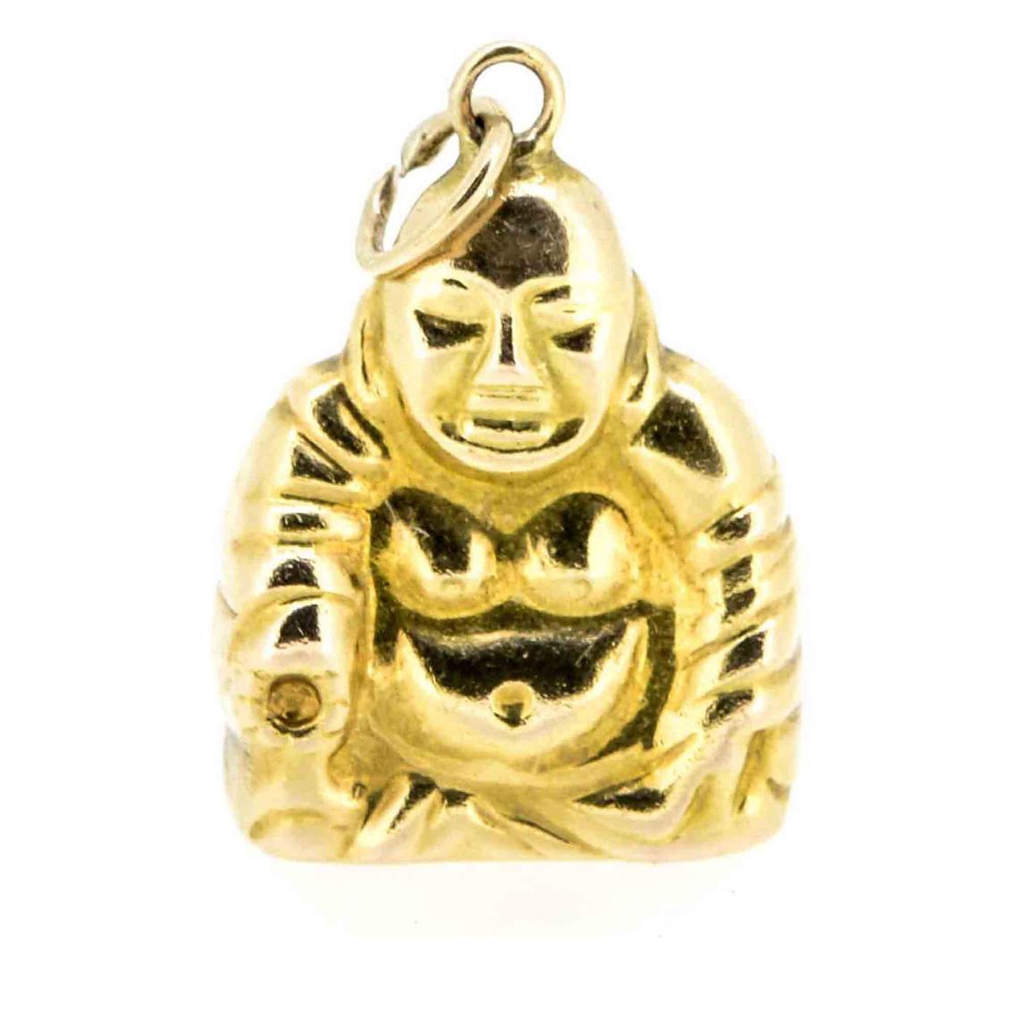 1960s 14ct Gold Buddha Charm/Pendant