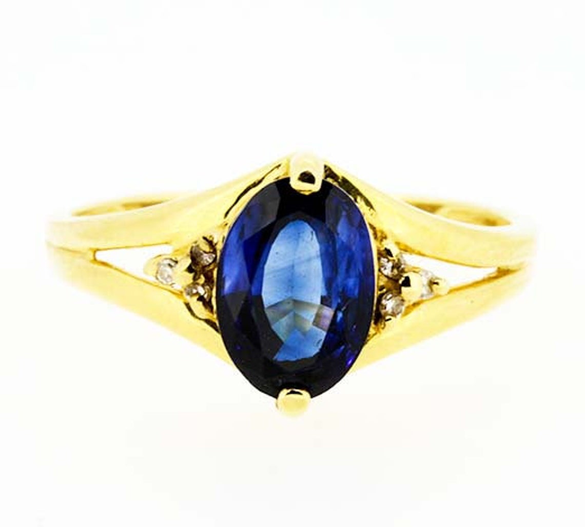 18ct Yellow Gold Sapphire And Diamond Dress Ring