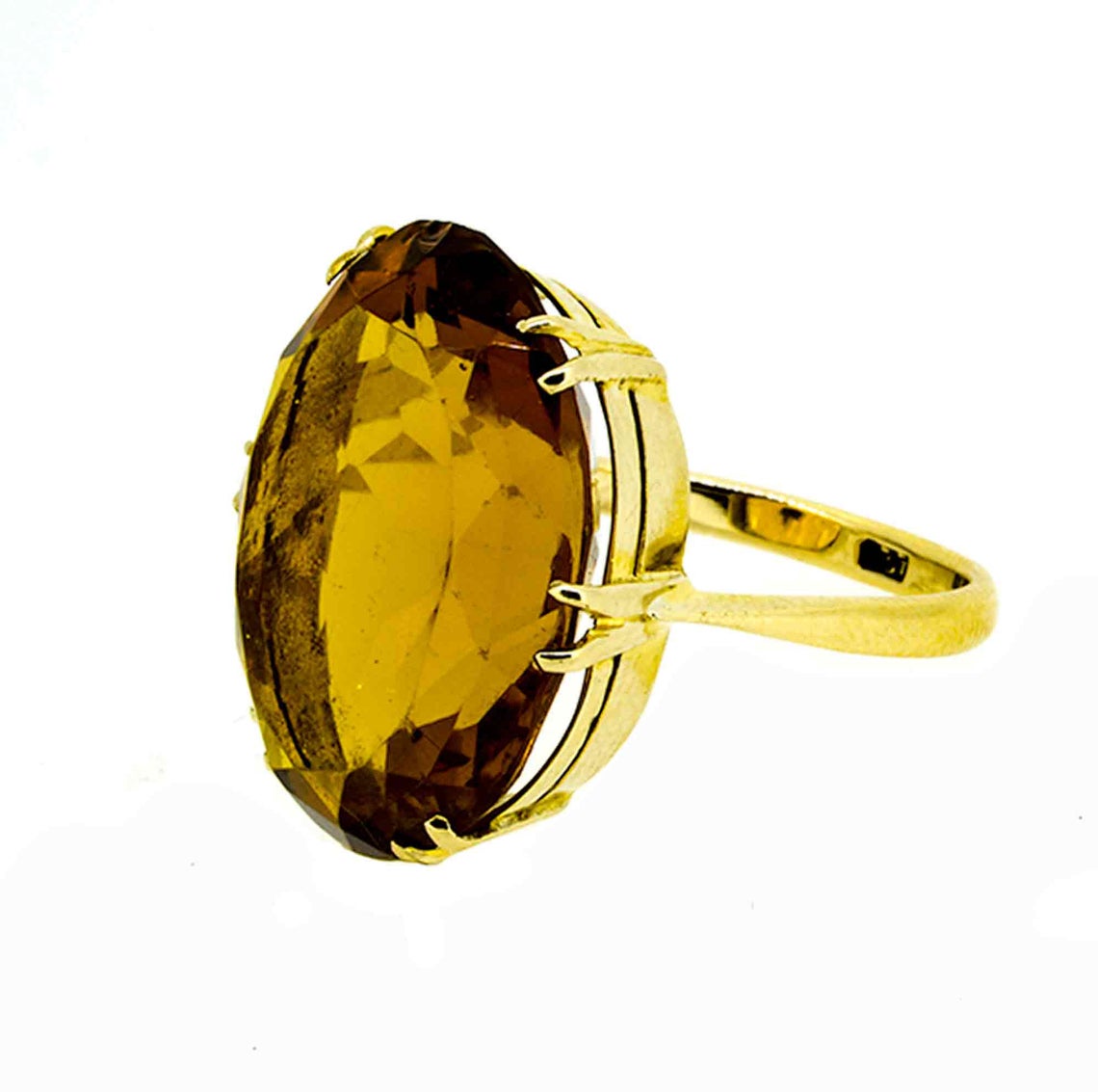 1970s Topaz Colour Paste Dress Ring