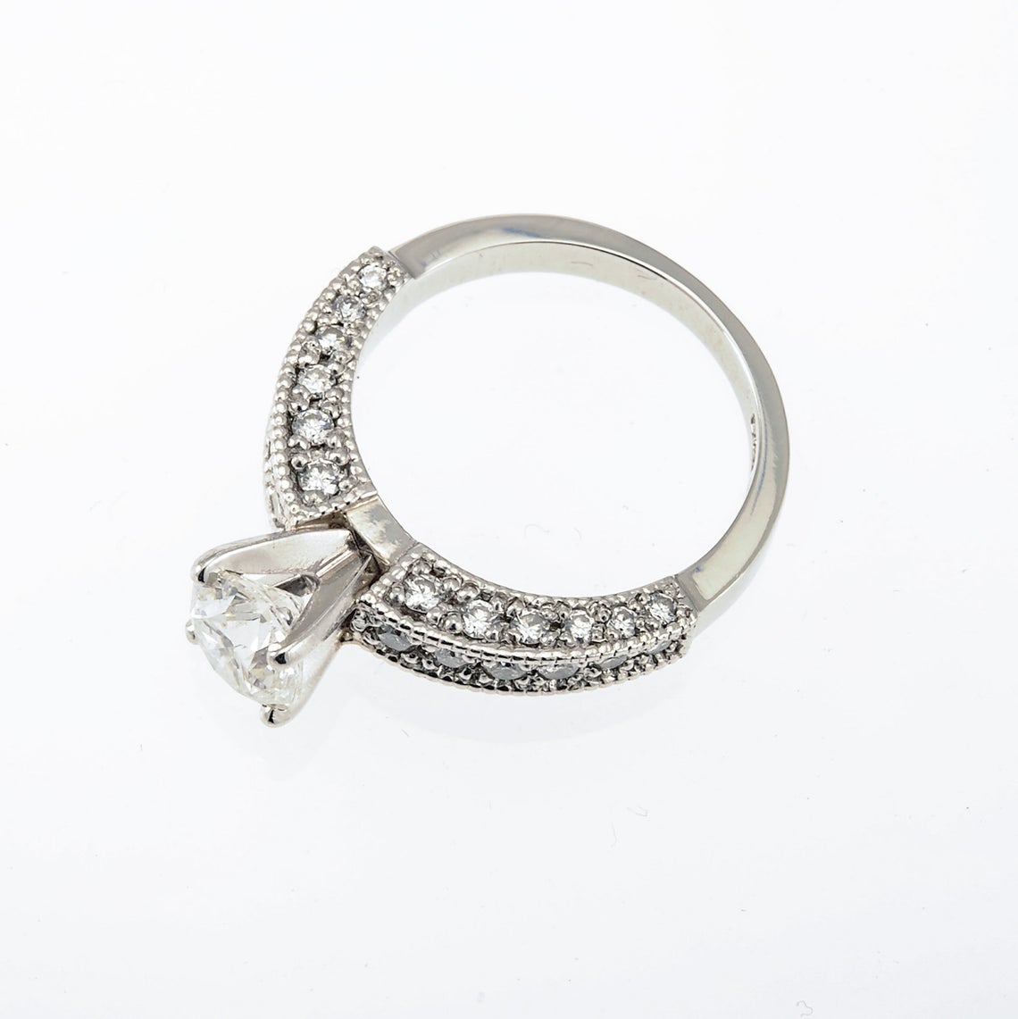 Platinum IGI Certified Brilliant Cut Diamond Solitaire Ring