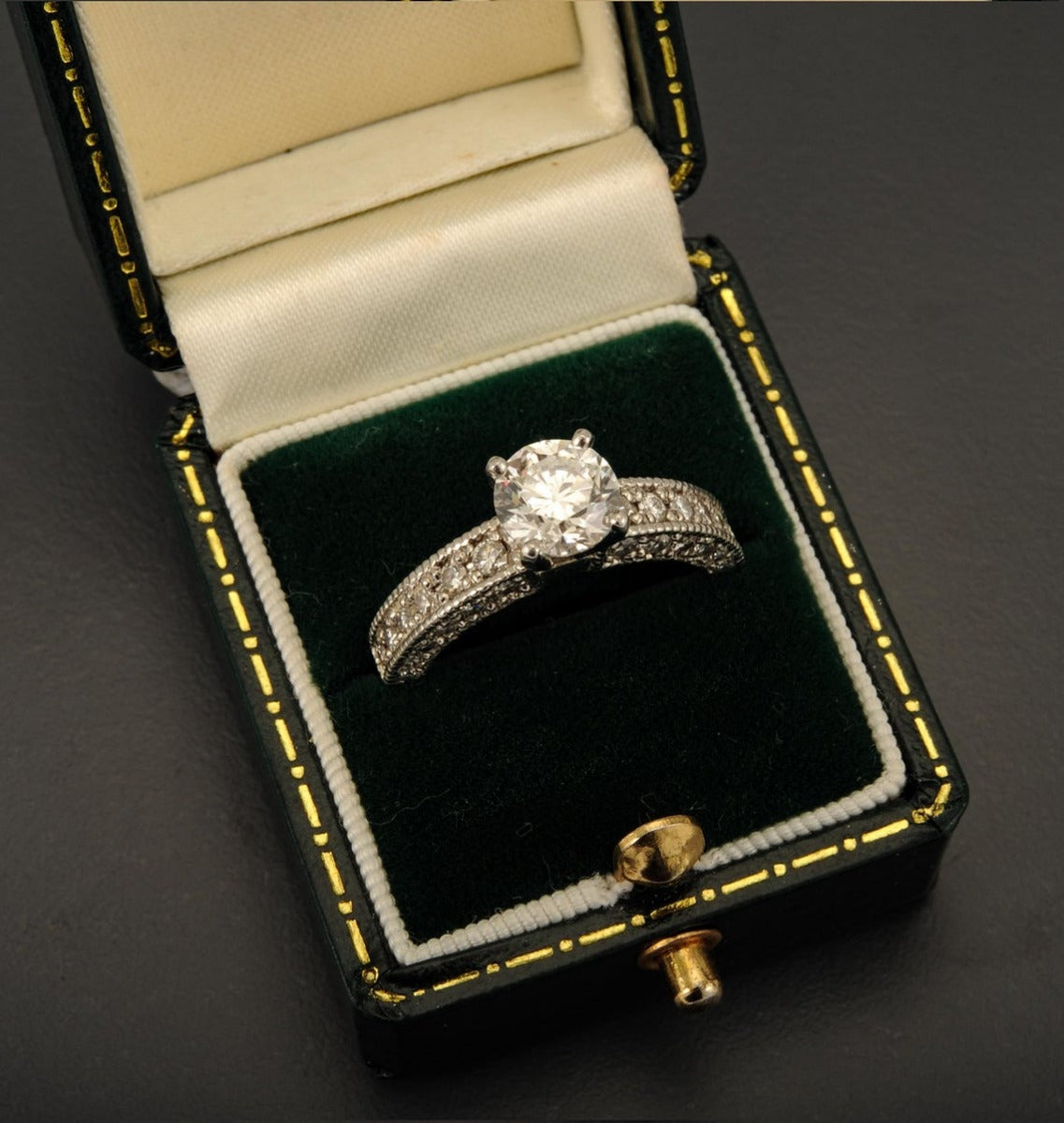 Platinum IGI Certified Brilliant Cut Diamond Solitaire Ring