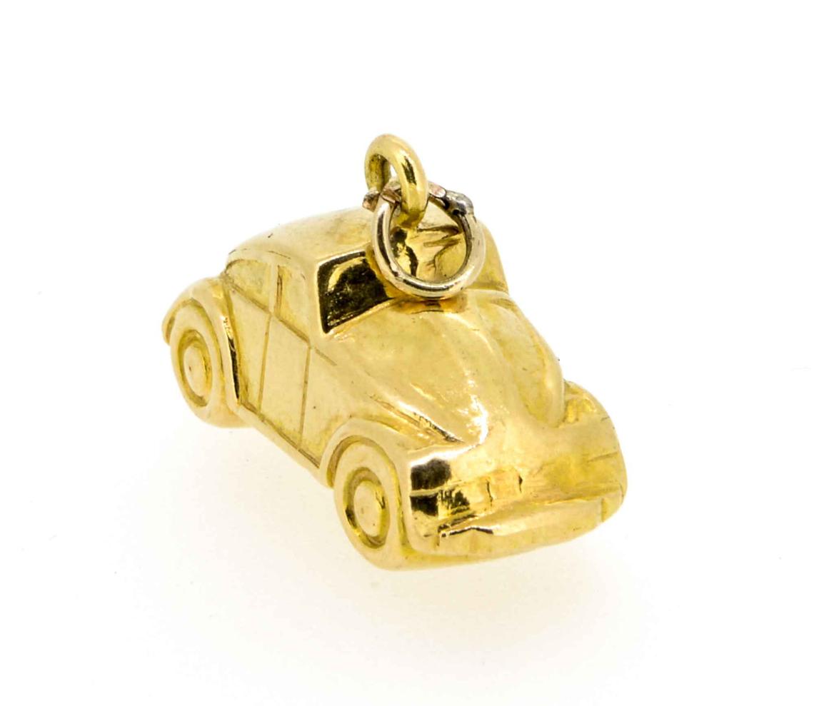 1960s 14ct Gold Beetle Car Charm/Pendant
