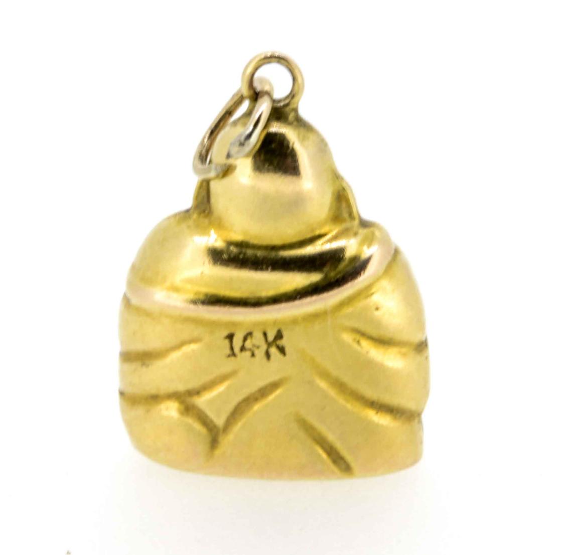 1960s 14ct Gold Buddha Charm/Pendant