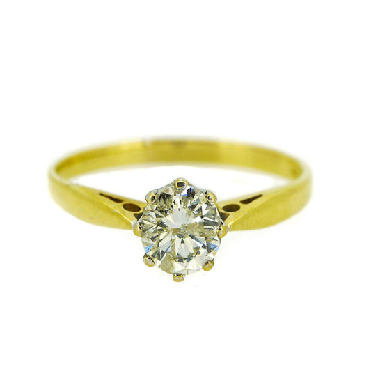 18ct Yellow Gold Diamond Solitaire Ring 0.50ct