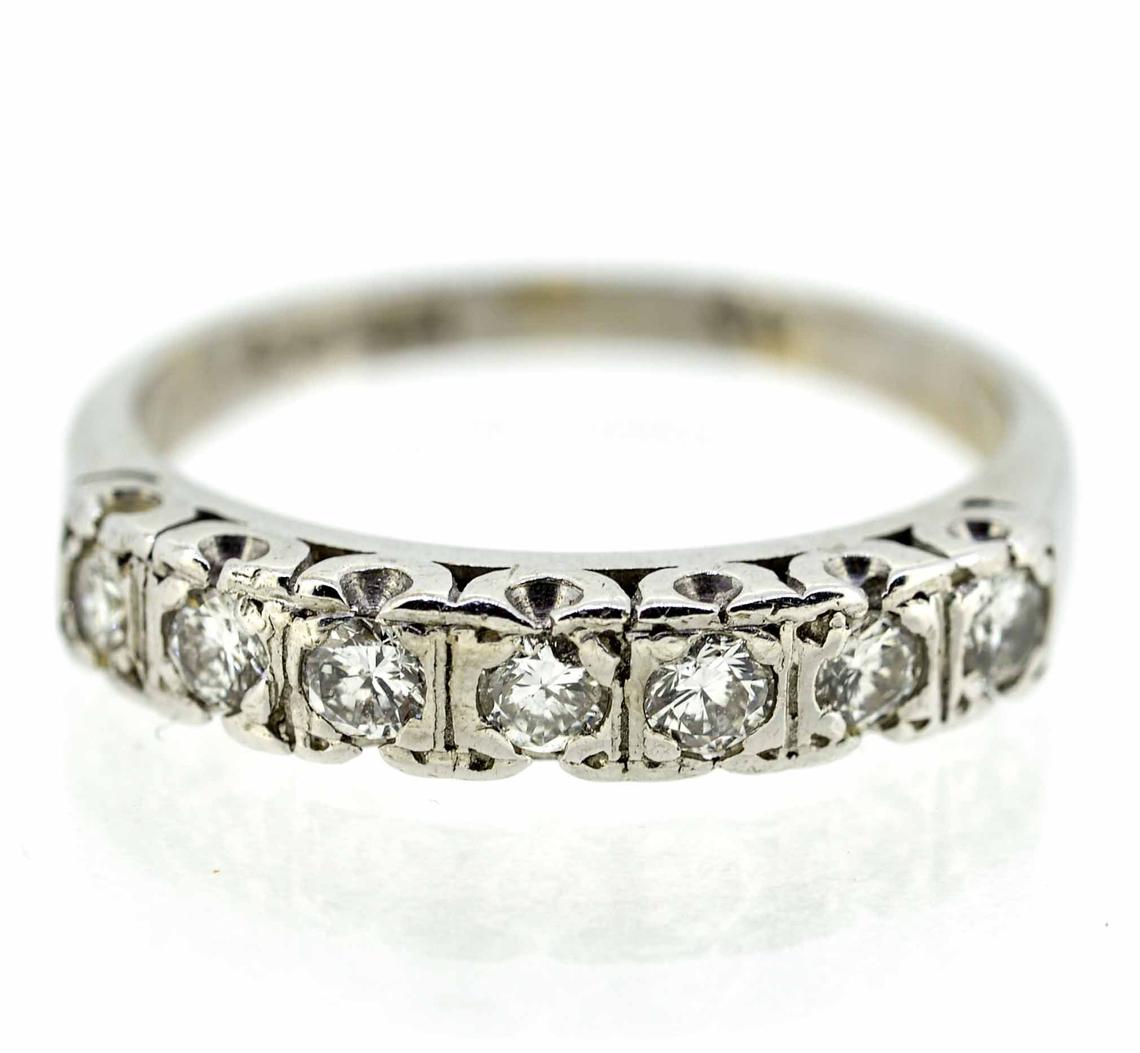 18ct White Gold Diamond Half Eternity Ring