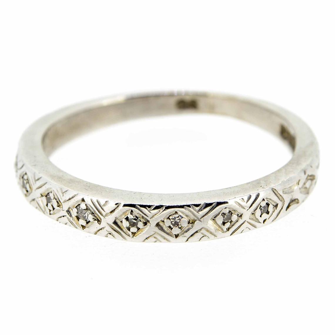 1960s 18ct White Gold Diamond Eternity Ring